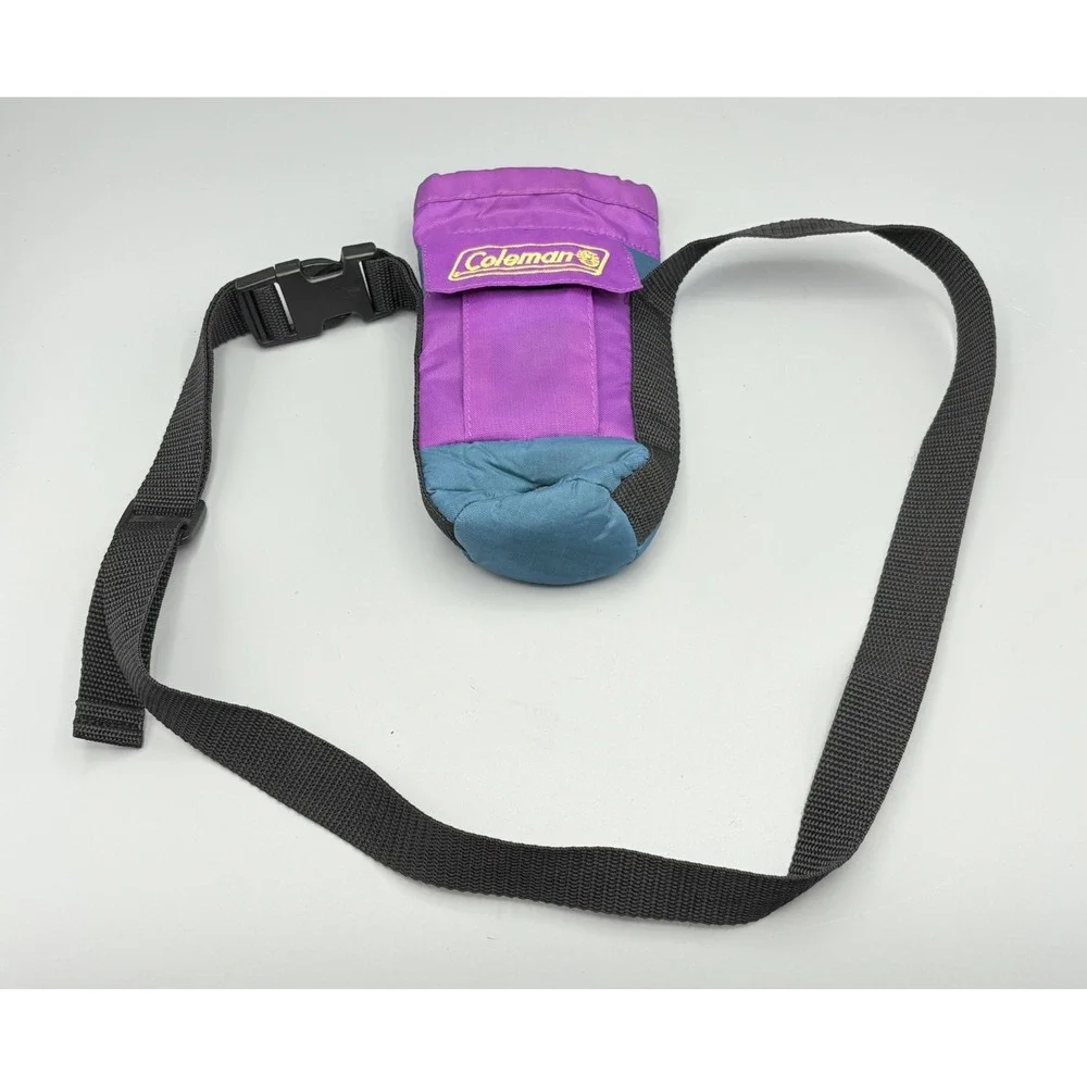 Vintage Coleman Purple Hip Waist Hiking Pack Water Bottle Holder Pocket 90's Y2K